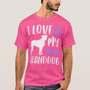 Camiseta Eu Amo Meu Vovô Cachorro Cachorro Vovô