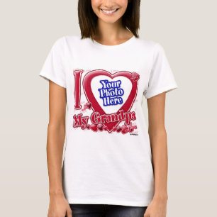 Camiseta Eu amo meu vovô coração vermelho - foto