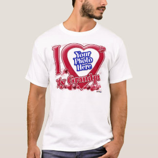 Camiseta Eu amo meu vovô coração vermelho - foto