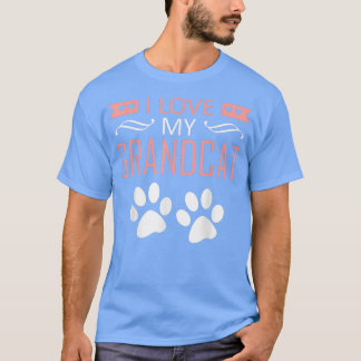 Camiseta Eu amo meu vovô, vovô do Cat Lover vovô, vovó Gr