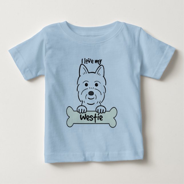Camiseta Eu amo meu Westie (Frente)