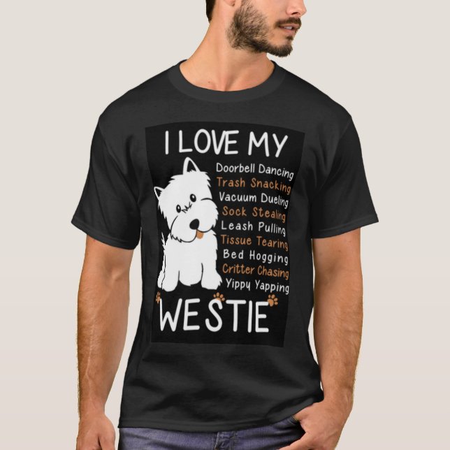 Camiseta Eu amo meu Westie (Frente)