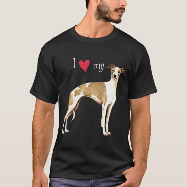 Camiseta Eu amo meu Whippet (Frente)