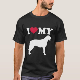 Camiseta Eu Amo Meu Wolfhound Irlandês