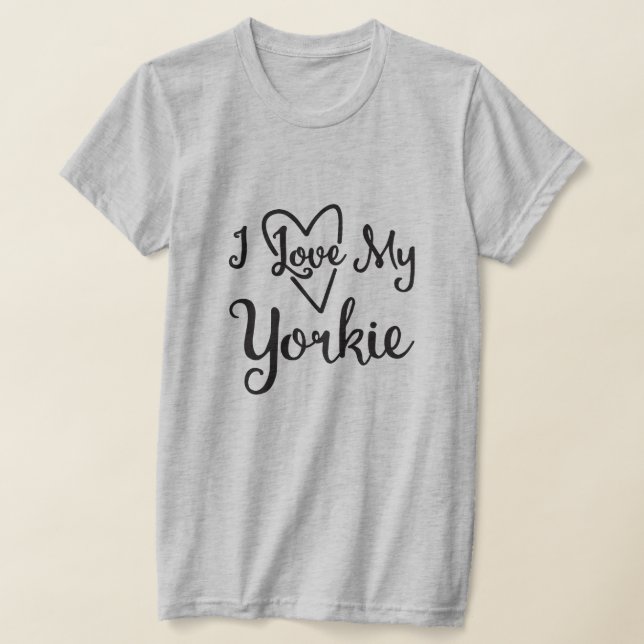Camiseta Eu Amo Meu Yorkie (Postura )