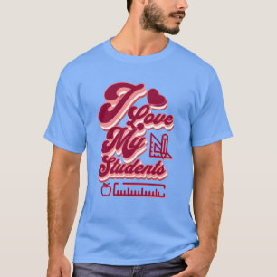 Camiseta Eu Amo Meus Alunos Presente Rosa para Professores 
