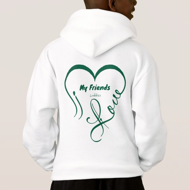 Camiseta Eu Amo Meus Amigos - Abraços (Verso)
