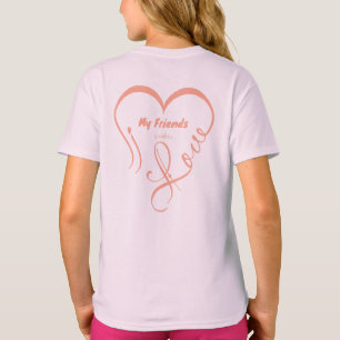Camiseta Eu Amo Meus Amigos - Abraços