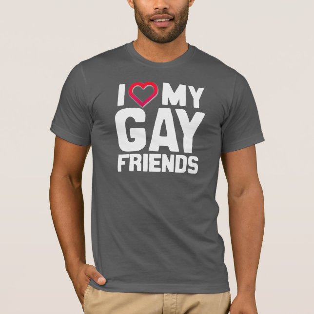 CAMISETA EU AMO MEUS AMIGOS GAY (Frente)