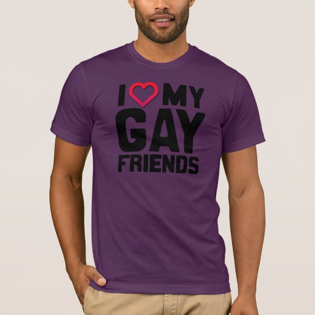 CAMISETA EU AMO MEUS AMIGOS GAYS (Frente)