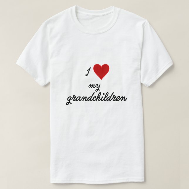 Camiseta Eu Amo Meus Avós (Frente do Design)