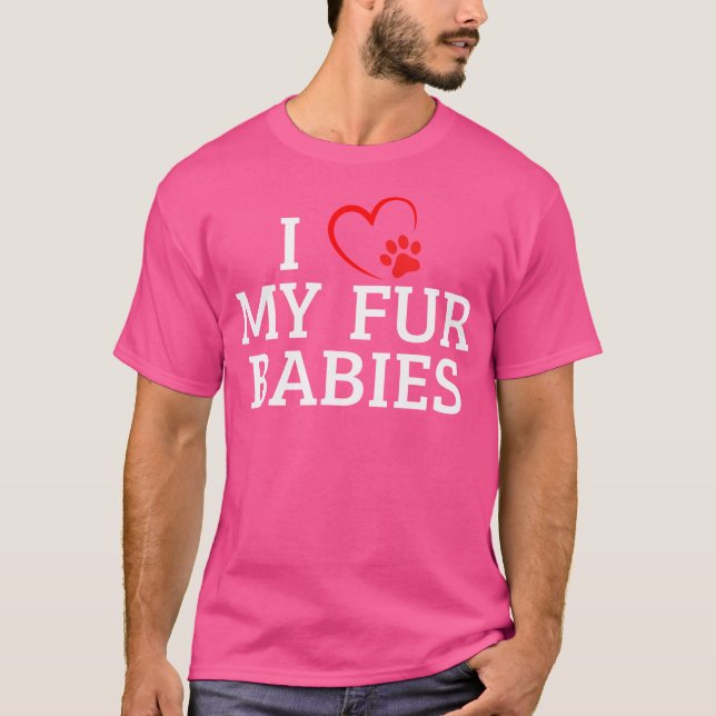 Camiseta Eu Amo Meus Bebês De Pele Cachorando Mãe (Frente)