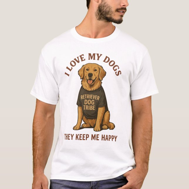 Camiseta Eu amo meus cachorros. (Frente)
