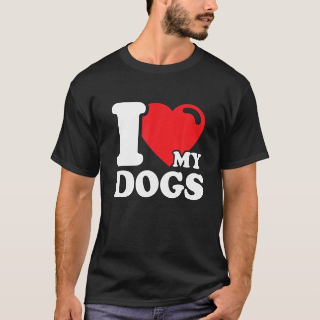 Camiseta Eu Amo Meus Cães - Eu Amo Cães (Frente)