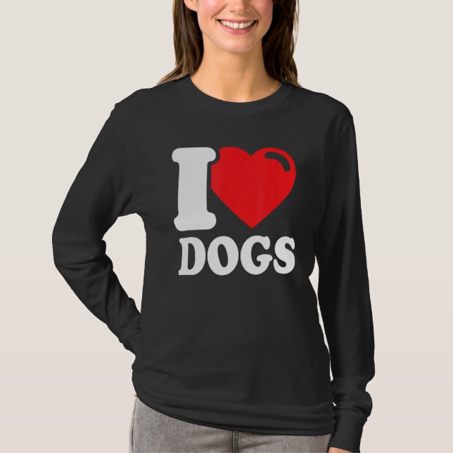 Camiseta Eu Amo Meus Cães Eu Amo Cães 1 (Frente)