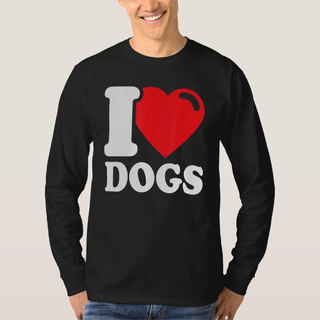 Camiseta Eu Amo Meus Cães Eu Amo Cães 1 (Frente)