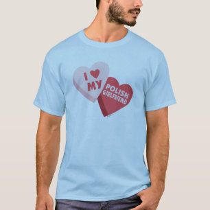 Camiseta Eu amo meus corações poloneses dos doces do