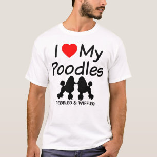 Camiseta Eu Amo Meus Dois Poodles