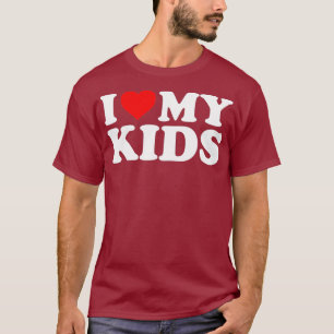 Camiseta Eu Amo Meus Filhos com Coração
