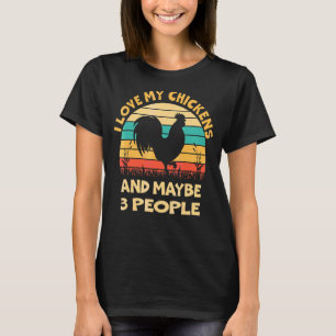 Camiseta Eu Amo Meus Frangos E Talvez Três Pessoas Frangos