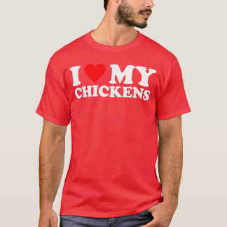 Camiseta Eu Amo Meus Frangos Eu Adoro Meus Frangos vintage