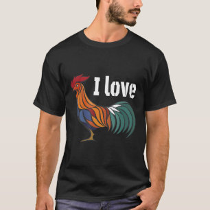 Camiseta Eu Amo Meus Frangos Eu Amo Meu Galo