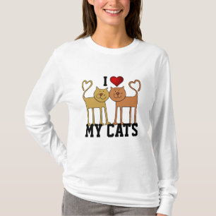 Camiseta Eu Amo Meus Gatos