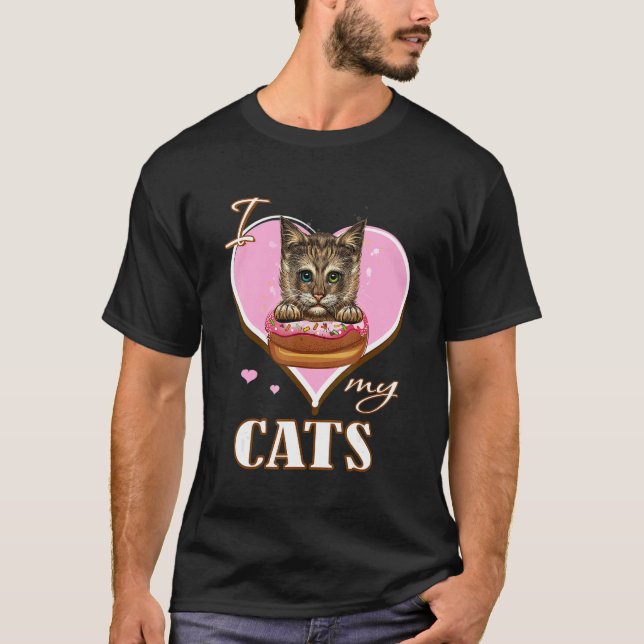 Camiseta Eu amo meus gatos (Frente)