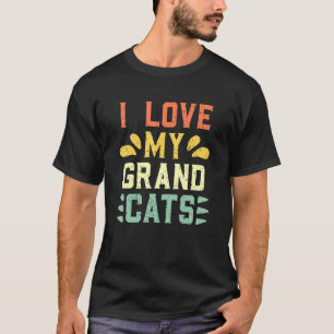 Camiseta Eu Amo Meus Gatos Avôs  Gato  Avô Avó Avô