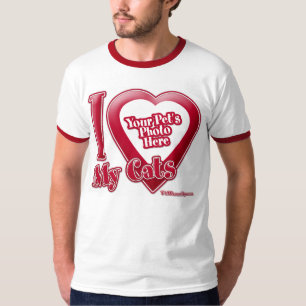 Camiseta Eu Amo Meus Gatos - Foto