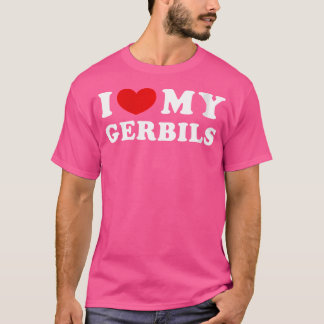 Camiseta Eu Amo Meus Gerbils Eu Corto Meus Gerbilhões