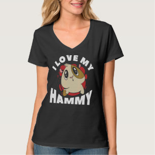 Camiseta Eu Amo Meus Hammy Cute Hamsters Para Um Hamster 1