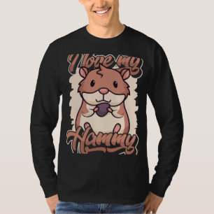 Camiseta Eu amo meus Hamsters Sírios Europeus Dourados Anõe