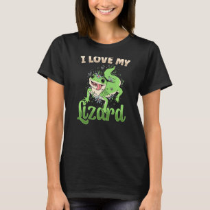 Camiseta Eu Amo Meus Lagartos De Gecko Animal Lizard