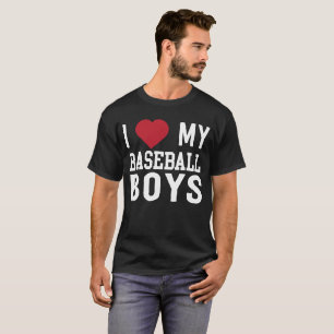 Camiseta Eu amo meus meninos do basebol
