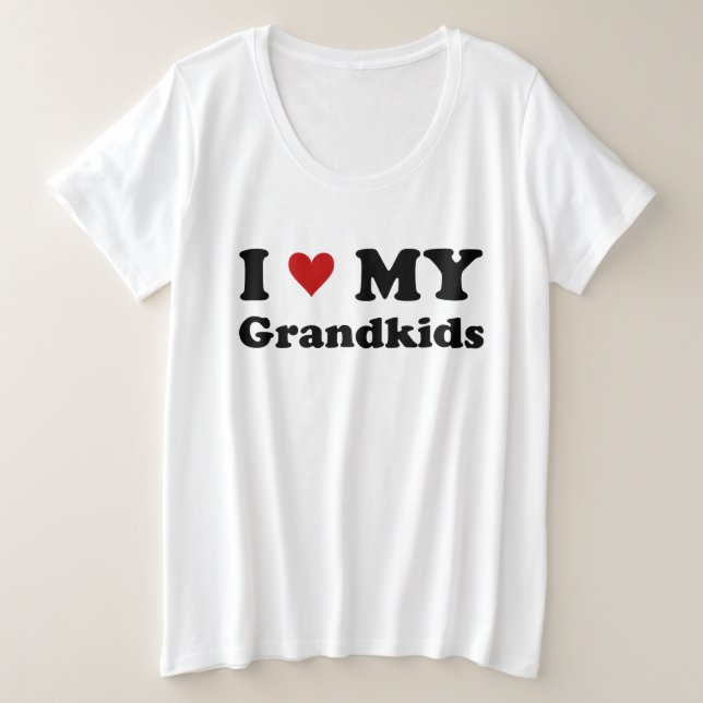 Camiseta Eu Amo Meus Netos (Frente do Design)