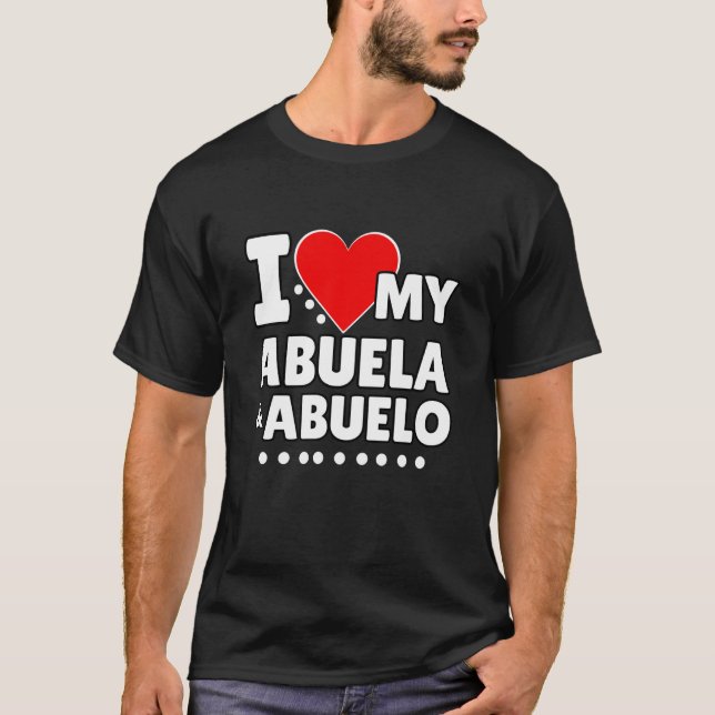 Camiseta Eu Amo Meus Netos Abuela e Abuelo (Frente)