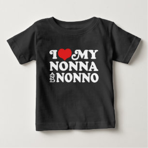 Camiseta Eu amo meus Nonna e Nonno
