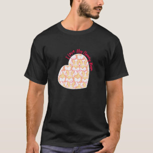 Camiseta Eu Amo Meus Pãezinhos de Cachorro Corgi Honey Bun