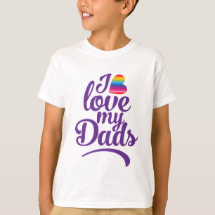 Camiseta Eu amo meus Pais - Orgulho de Dia de os pais LGBTQ