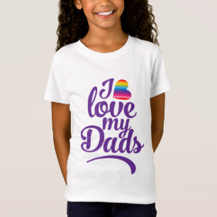 Camiseta Eu amo meus Pais - Orgulho de Dia de os pais LGBTQ