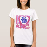 Camiseta Eu amo meus pais rosa/roxo - foto<br><div class="desc">I Love My Parents rosa/roxo - foto Adicione sua foto favorita a este design de camiseta!</div>