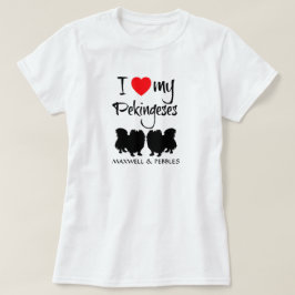 Camiseta Eu Amo Meus Pekingeses