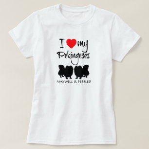 Camiseta Eu Amo Meus Pekingeses