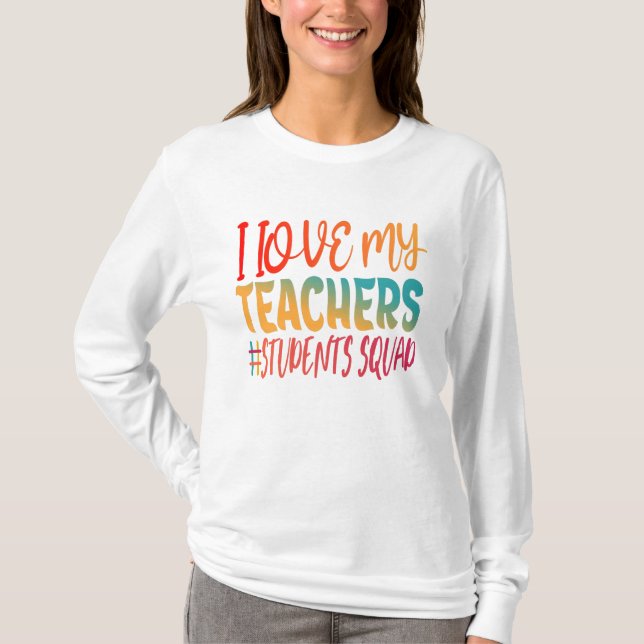 CAMISETA EU AMO MEUS PROFESSORES. (Frente)