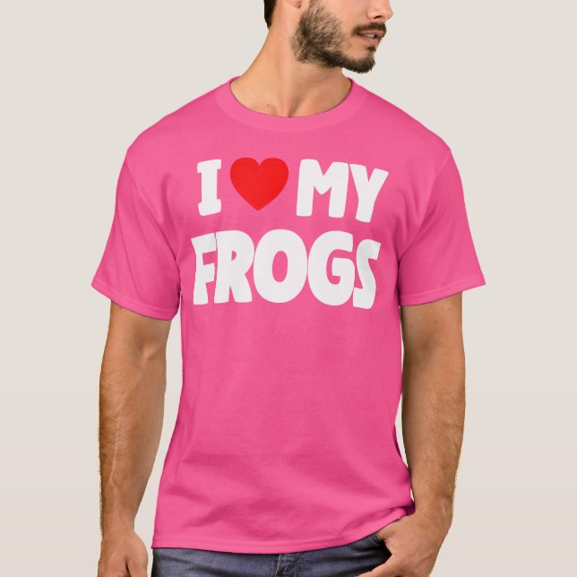 Camiseta Eu Amo Meus Sapos (Frente)
