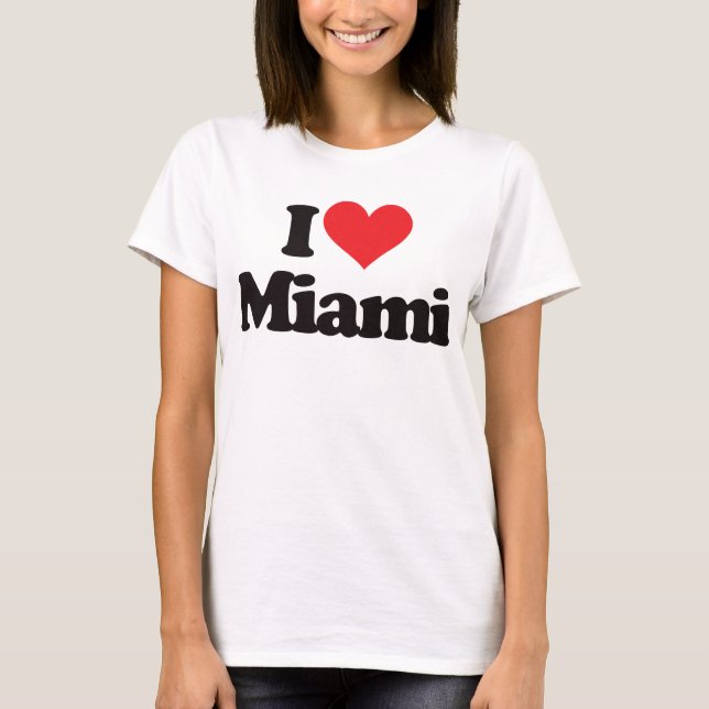 Camiseta Eu amo Miami (Frente)