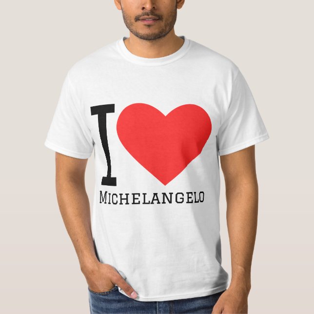 Camiseta Eu amo Michelangelo (Frente)