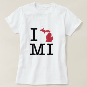 Camiseta Eu amo Michigan