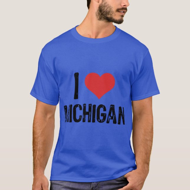 Camiseta Eu Amo Michigan 4 (Frente)